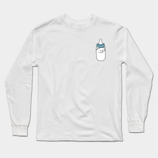 Funny Cat In Milk Bottle Meme Long Sleeve T-Shirt